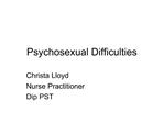 Psychosexual Difficulties