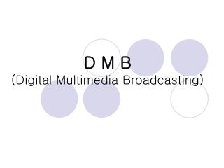 D M B (Digital Multimedia Broadcasting)