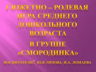 В Группе «Смородинка»