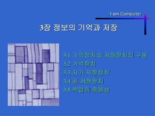 3 장 정보의 기억과 저장