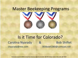 Master Beekeeping Programs Is it Time for Colorado?