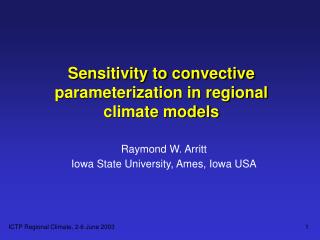 Sensitivity to convective parameterization in regional climate models