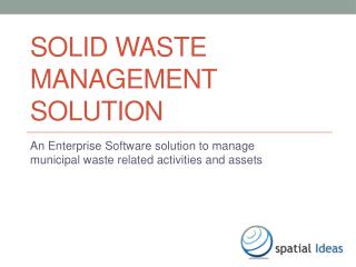 Solid Waste Management Solution