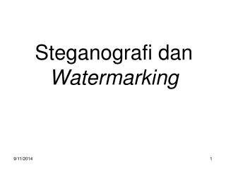 Steganografi dan Watermarking