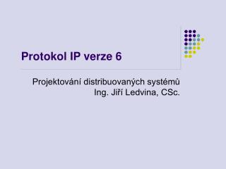 Protokol IP verze 6