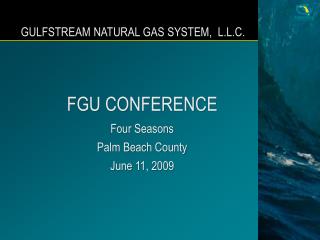 GULFSTREAM NATURAL GAS SYSTEM, L.L.C.