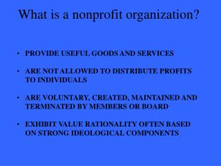 What is a nonprofit organization?
