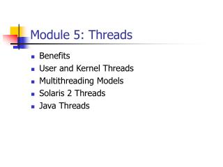 Module 5: Threads