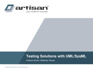 Testing Solutions with UML/SysML