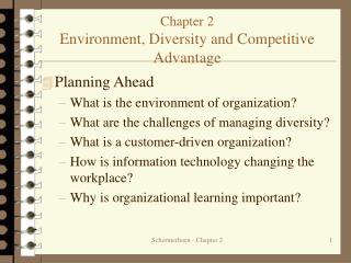 Chapter 2 Environment, Diversity and Competitive Advantage