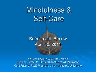 Mindfulness &amp; Self-Care