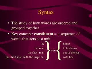 Syntax