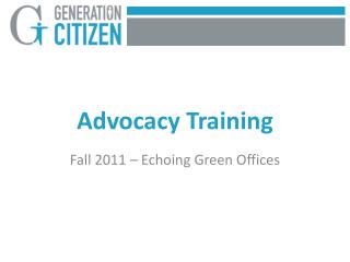 Advocacy Training