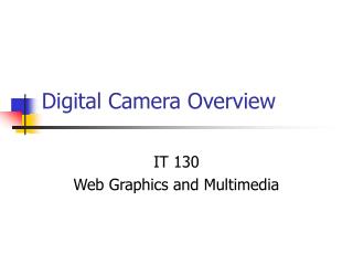 Digital Camera Overview