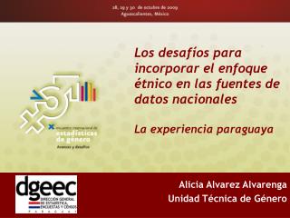 Alicia Alvarez Alvarenga Unidad Técnica de Género