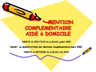 MENTION COMPLEMENTAIRE AIDE à DOMICILE