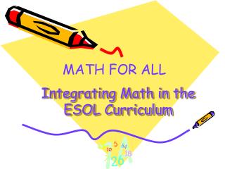 Integrating Math in the ESOL Curriculum