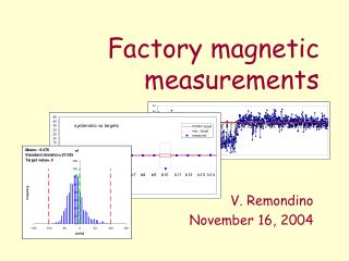 Factory magnetic measurements