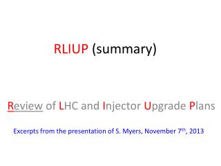 RLIUP (summary)