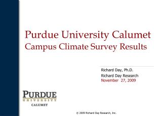 Purdue University Calumet Campus Climate Survey Results