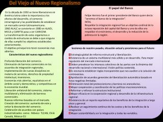 Del Viejo al Nuevo Regionalismo