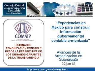 “ Experiencias en México para construir información gubernamental contable armonizada”