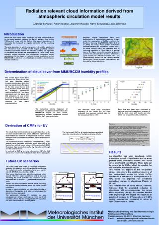 Radiation relevant cloud information derived from atmospheric circulation model results