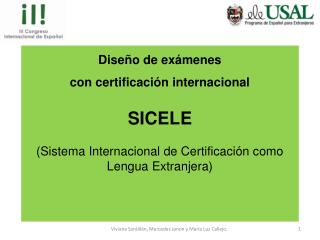 Diseño de exámenes con certificación internacional SICELE