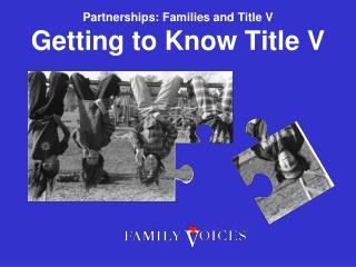 Partnerships: Families and Title V Getting to Know Title V