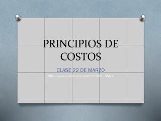 PRINCIPIOS DE COSTOS