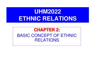 UHM2022 ETHNIC RELATIONS