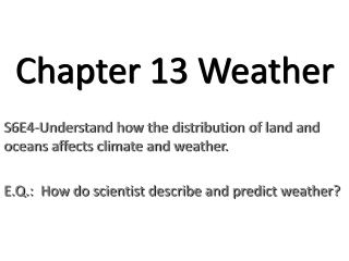Chapter 13 Weather