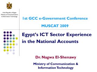 Egypt’s ICT Sector Experience in the National Accounts