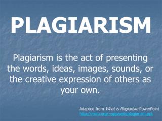 PLAGIARISM