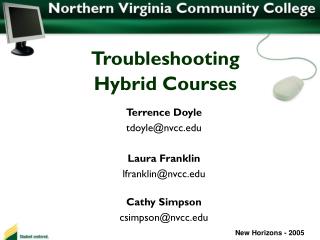 Troubleshooting Hybrid Courses