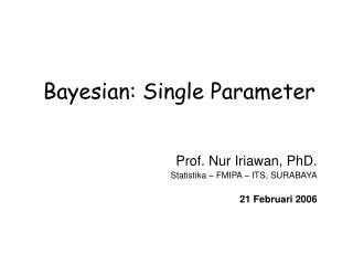 Bayesian: Single Parameter