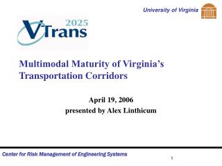 Multimodal Maturity of Virginia’s Transportation Corridors