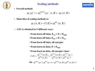 Scaling methods