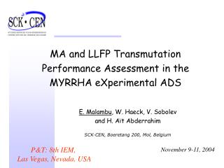 MA and LLFP Transmutation Performance Assessment in the MYRRHA eXperimental ADS