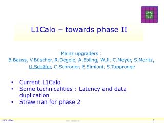 L1Calo – towards phase II