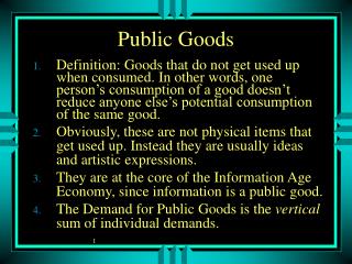 Public Goods