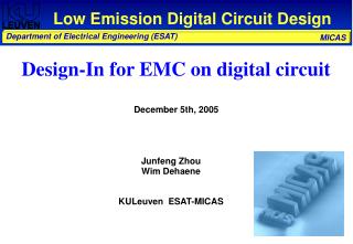 Low Emission Digital Circuit Design