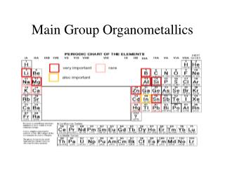 Main Group Organometallics