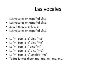 Las vocales