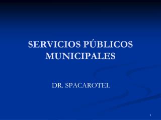 SERVICIOS PÚBLICOS MUNICIPALES