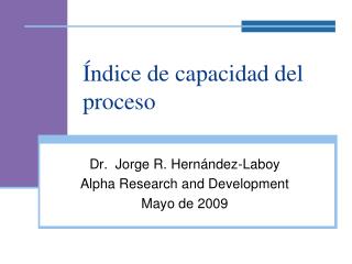 Índice de capacidad del proceso