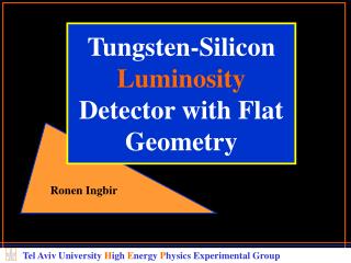 Tungsten-Silicon Luminosity Detector with Flat Geometry