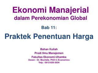 Bab 11: Praktek Penentuan Harga