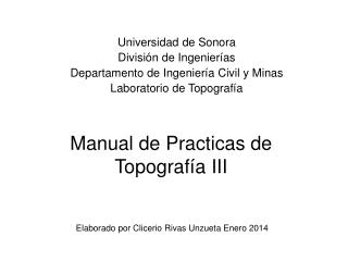 Manual de Practicas de Topografía III