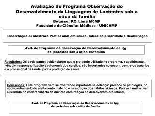 Dissertação de Mestrado Profissional em Saúde, Interdisciplinaridade e Reabilitação